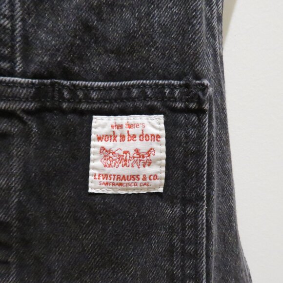 LEVI'S Premium Red Tab™ Overalls in Darkly Wash Black Utility Workwear NWT - Picture 4 of 16
